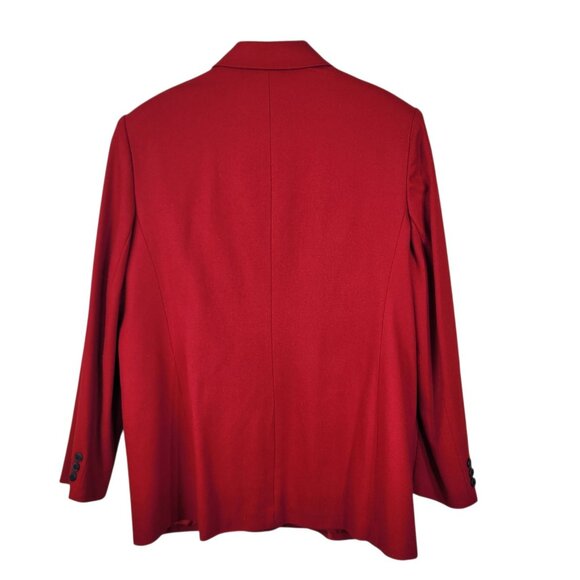 NEW White Stag 100% Wool Blazer Jacket size 16 Career Red Professional Vintage - Picture 5 of 8